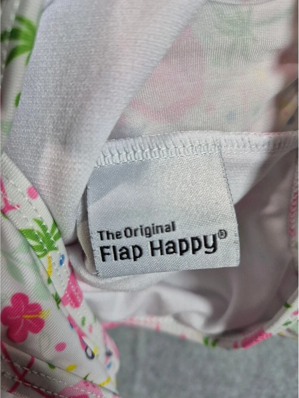 The Original Flap Happy Baby Flamingo Ruffle Swimsuit 3M